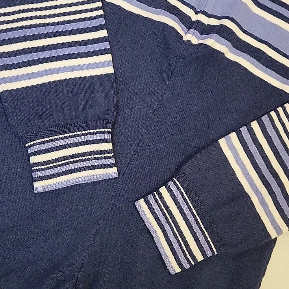 NWOT Free People Movement Blue It's Cold Outside Playsuit Navy Striped Sz XS - Picture 8 of 17